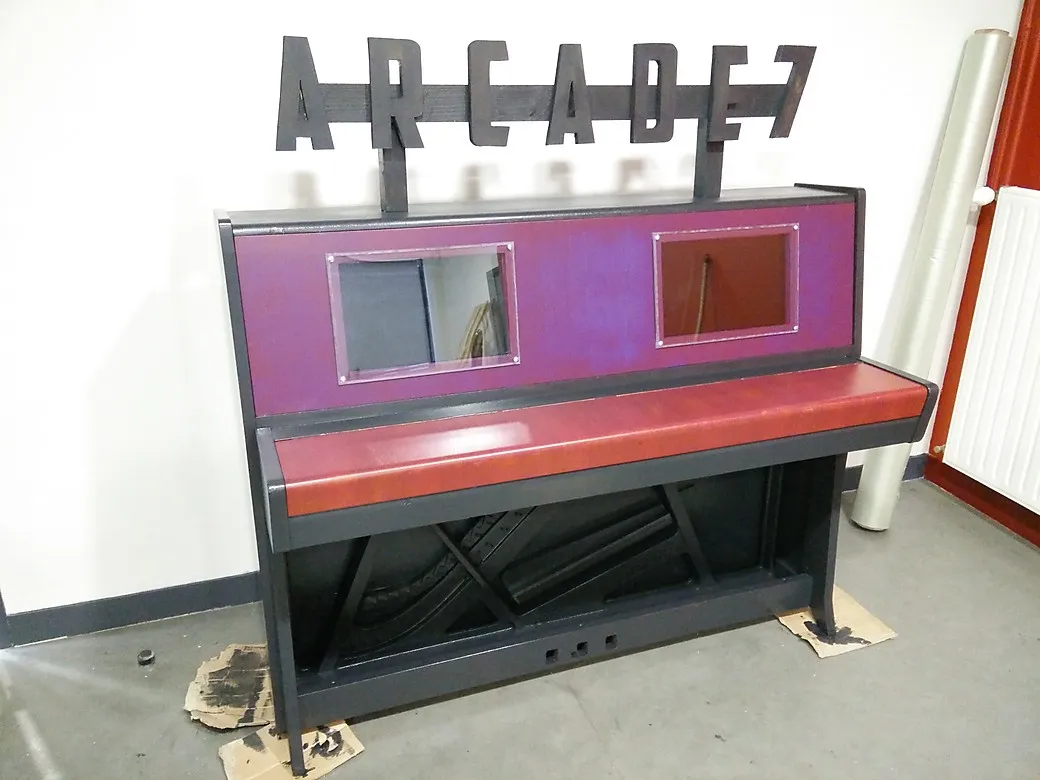 ARCADE 7 sign mounted