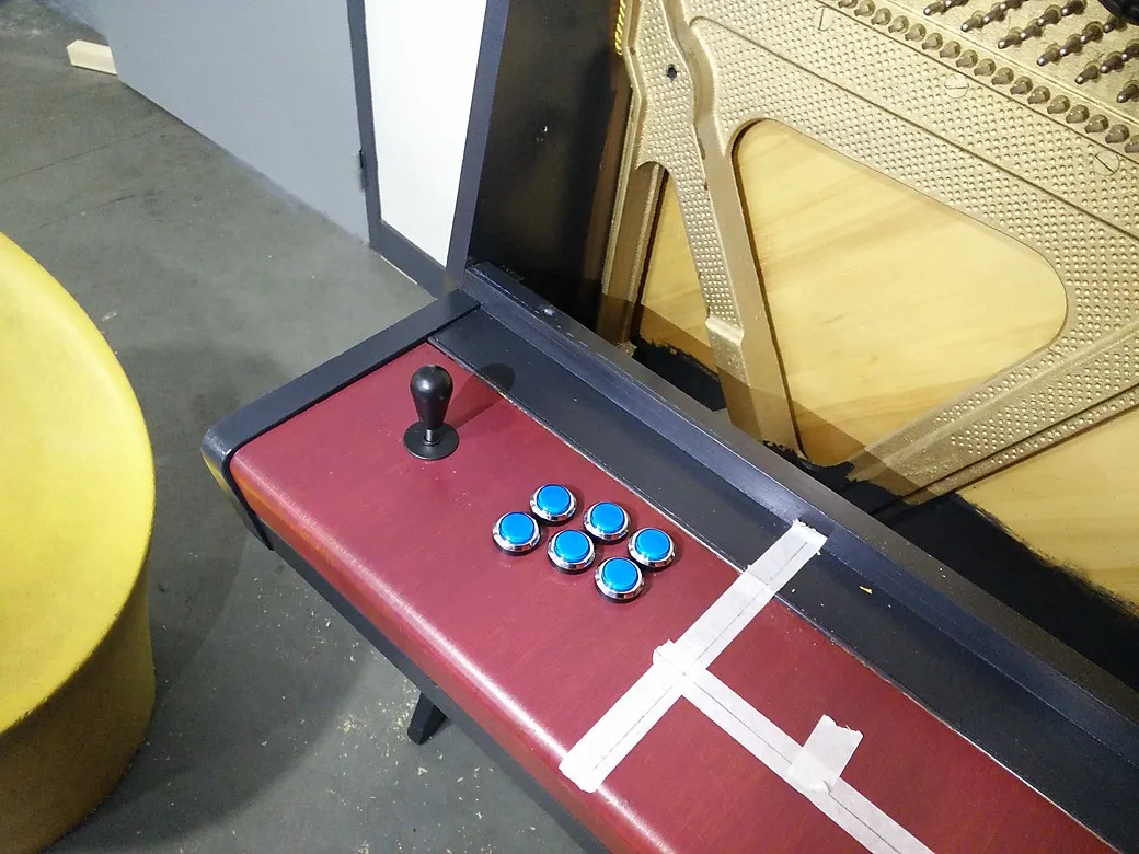 A few buttons placed